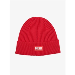 Red Unisex Diesel Wool Beanie - Women