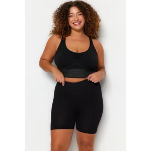 Trendyol Curve Black Knitted Short Leggings