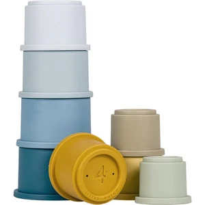 Little Dutch Stacking Cups stohovací kelímky Blue 8 ks