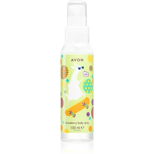Avon Lama Dude osviežujúci telový sprej s vôňou jahôd pre deti 100 ml