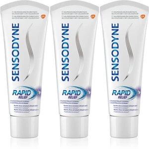 Sensodyne Zubná pasta pre citlivé zuby Rapid 3 x 75 ml