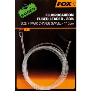 Fox návazec fluorocarbon s obratlíkem fused leader 115 cm 30 lb-velikost 10