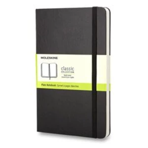 Moleskine - zápisník v tvrdých deskách - 13 x 21 cm, čistý, černý