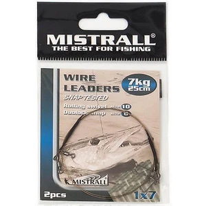 Mistrall ocelové lanko wire leaders 25 cm-7 kg