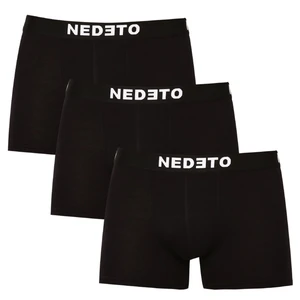 3PACK pánské boxerky Nedeto černé