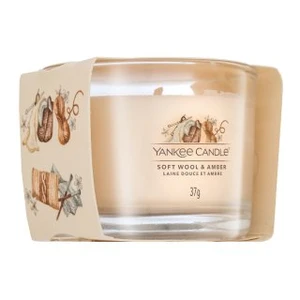 Yankee Candle Votivní svíčka ve skle Soft Wool & Amber 37 g