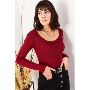 Olalook Blouse - Burgundy - Fitted