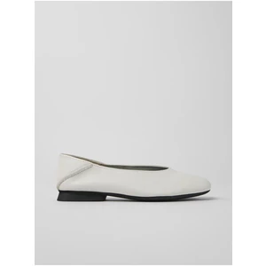 White Women's Leather Ballerinas Camper - Ladies