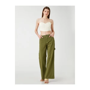 Koton Wide Leg Denim Pants High Waist