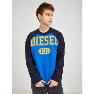 Mikina Diesel S-Raglen Sweat-Shirt - Modrá - Xl