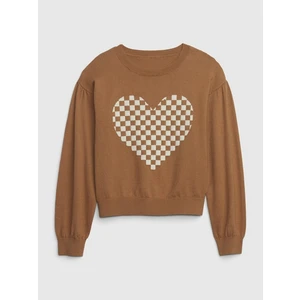 GAP Kids sweater with plaid heart - Girls