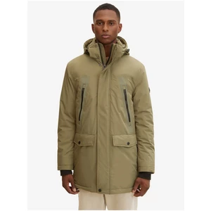 Khaki Men's Winter Jacket with Hood Tom Tailor - Men