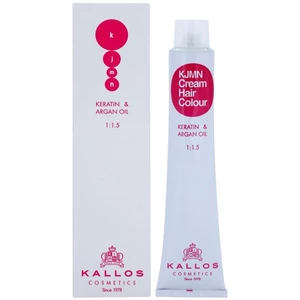 Kallos KJMN Cream Hair Colour Keratin & Argan Oil farba na vlasy s keratínom a argánovým olejom odtieň 6.65 Carmine Red 100 ml