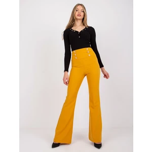 Mustard chic trousers with Salerno creases