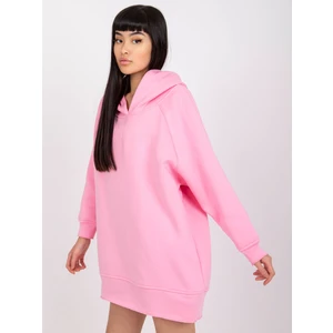 Basic pink sweatshirt with a Canberra hood