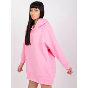Basic pink sweatshirt with a Canberra hood