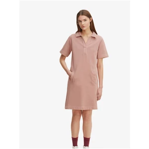 Old Pink Basic Dress with Tom Tailor Pockets - Women