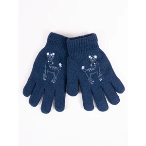 Yoclub Kids's Gloves RED-0201G-AA5A-003 Navy Blue