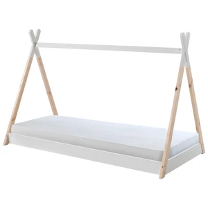 Biela detská posteľ Vipack Tipi, 90 × 200 cm