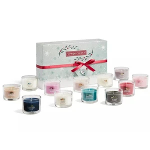 Yankee Candle Vánoční sada votivních svíček ve skle 12 x 37 g