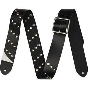 Jackson Diagonal Stud Leather Skórzane gitarowe pasy Black