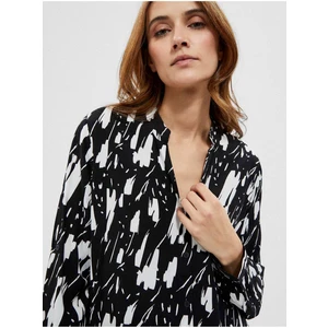 White-Black Women's Patterned Shirt Moodo - Women