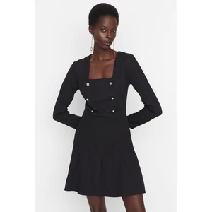 Trendyol Black Buttoned Dress