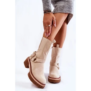 Women's Suede Warm Shoes Workers Beige Brinnon