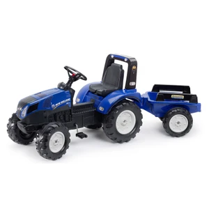 Falk Traktor šliapací New Holland T8 modrý s valníkom