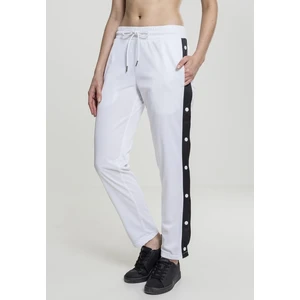 Ladies Button Up Track Pants wht/blk/wht