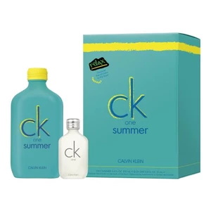 Calvin Klein CK One Summer 2020 darčeková kazeta toaletná voda 100 ml + toaletná voda CK One 15 ml + samolepky unisex