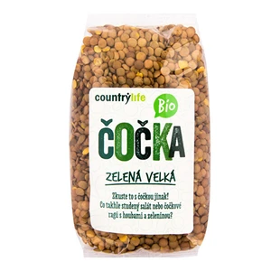 Country Life Čočka zelená velká BIO 0,5 kg