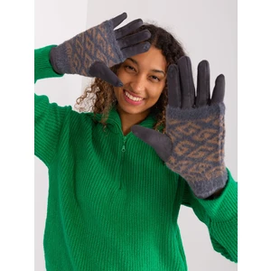 Dark grey gloves with touch function