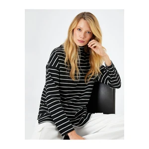 Koton Turtleneck Sweater Long Sleeve Off Shoulder