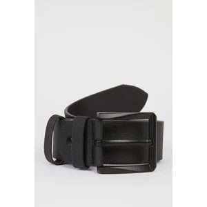 DEFACTO Men's Faux Leather Wide Jean Belt