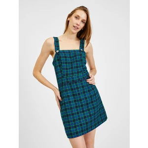 Orsay Dark blue ladies plaid dress - Ladies