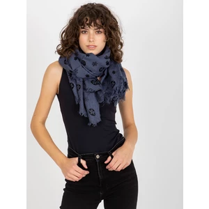 Women's scarf with print - blue