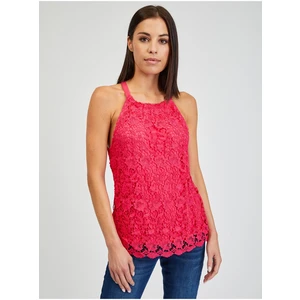 Orsay Dark pink Women's Lace Tank Top - Women