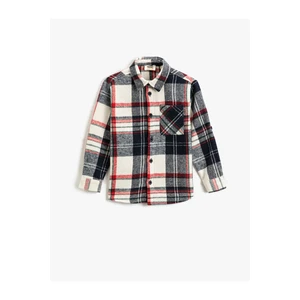 Koton Soft Textured Lumberjack Shirt with One Pocket Detailed.