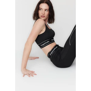 Trendyol X Sagaza Studio Black Push-up, Square Collar Sports Bra.