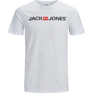 Jack&Jones PLUS Pánske tričko JJECORP Regular Fit 12184987 White 4XL