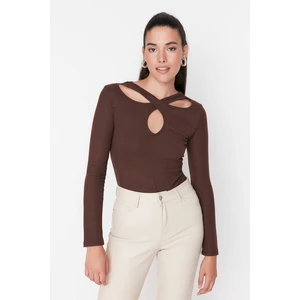 Trendyol Bodysuit - Brown - Regular fit