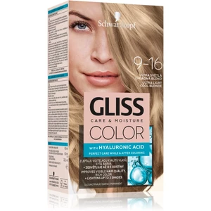 Schwarzkopf Gliss Color permanentní barva na vlasy odstín 9-16 Ultra Light Cool Blonde