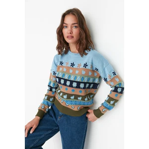 Trendyol Sweater - Blue - Regular fit