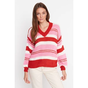 Trendyol Sweater - Red - Regular fit