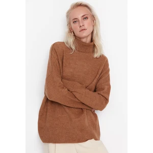 Trendyol Sweater - Brown - Regular fit