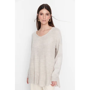 Trendyol Sweater - Beige - Regular fit