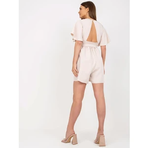 Light beige short jumpsuit for summer RUE PARIS