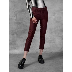 Burgundy Women's Shortened Slim Fit Jeans Diesel - Women