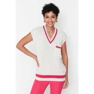 Trendyol Sweater Vest - Ecru - Regular fit